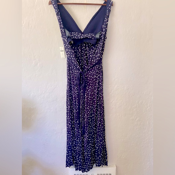 NWT Anthropologie HD in Paris blue dotted pants jumper with built-in-bra - 4P - Picture 8 of 11